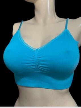 Victoria’s Secret Discontinued The Lounge unlined long bralette bra Teal Xlarge